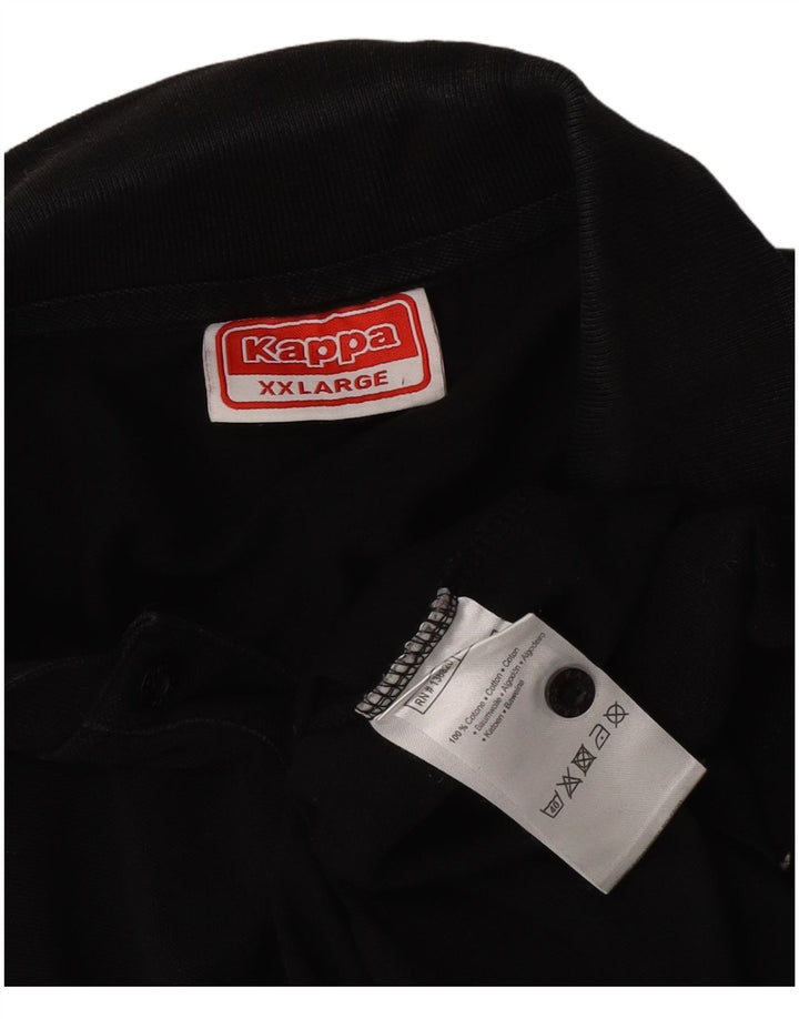 Kappa herre poloshirt 2XL sort bomuld