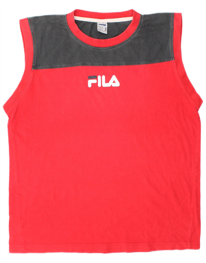 FILA Herrevest Top XL Rød Colourblock Cotton Sports