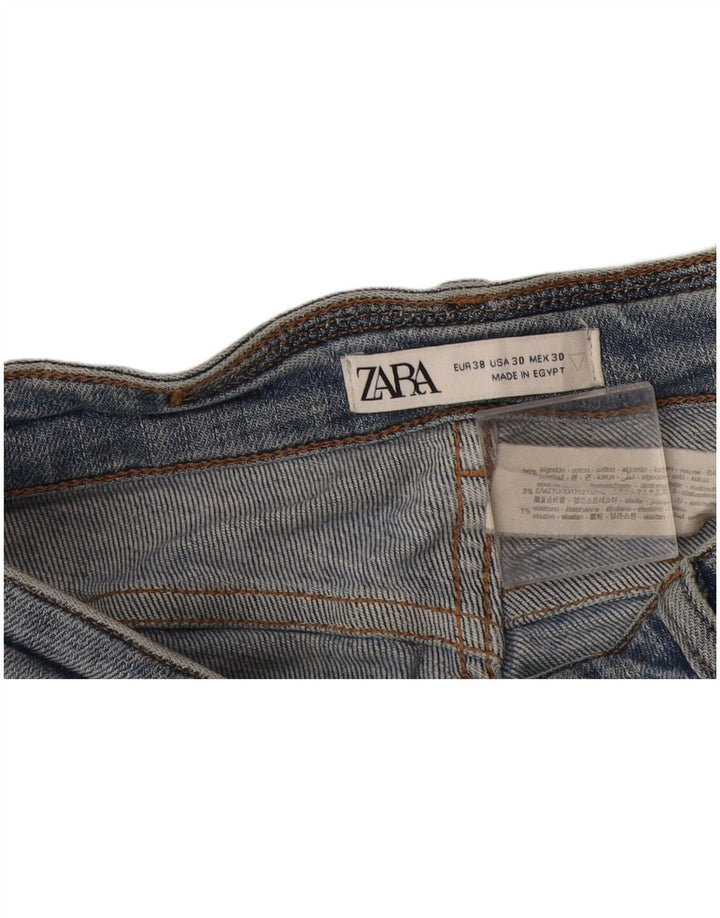 Zara Herre Distressed Slim Jeans EU 38 Small W30 L29 Blue Cotton