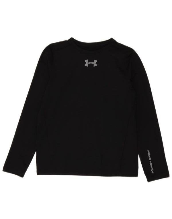 Under Armour Boys Cold Gear Grafisk Top Langærmet 11-12 År Stor Sort