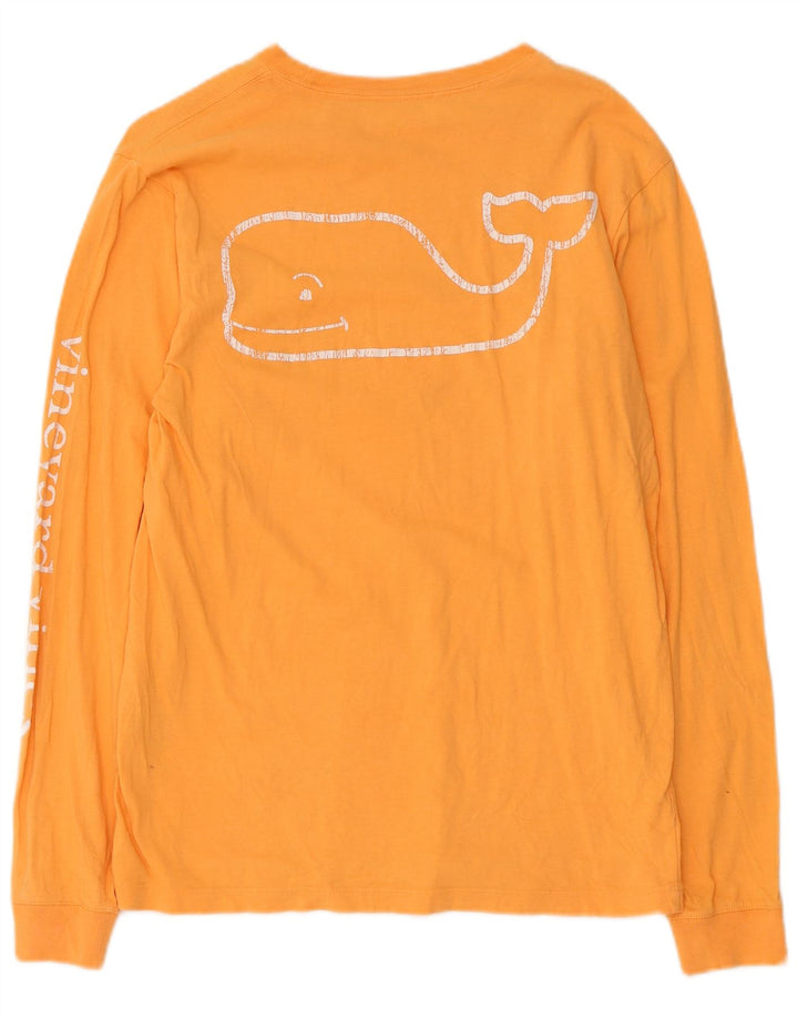Vineyard Vines Herre Grafisk Top Langærmet XS Orange Bomuld