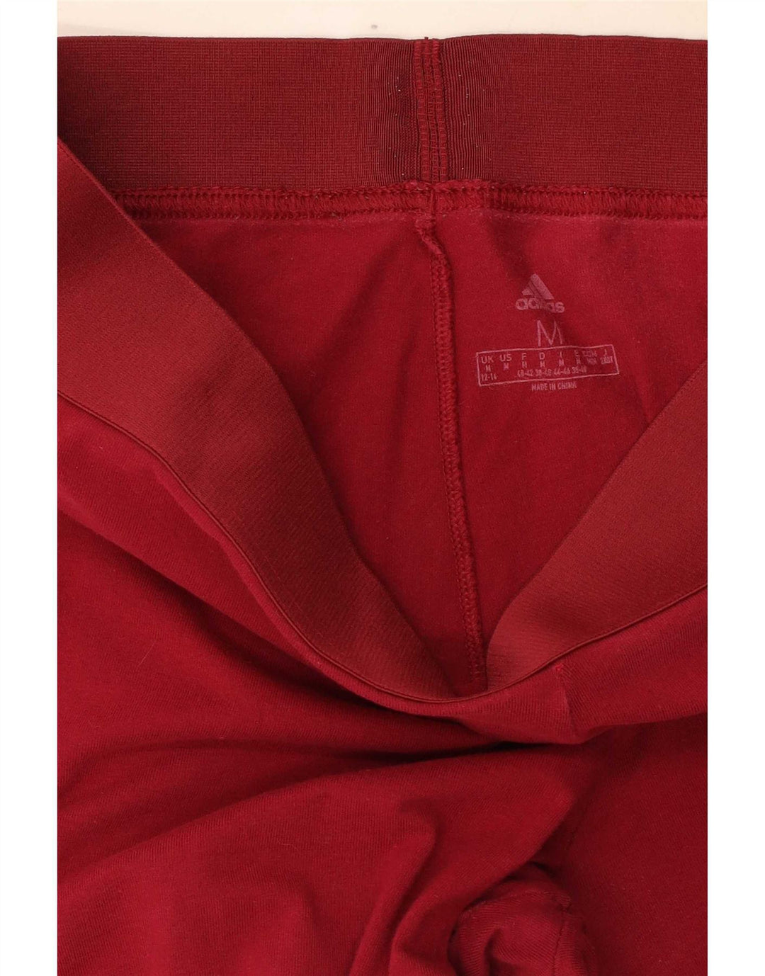 Adidas Dame Leggings UK 12/14 Medium Rød Bomuld