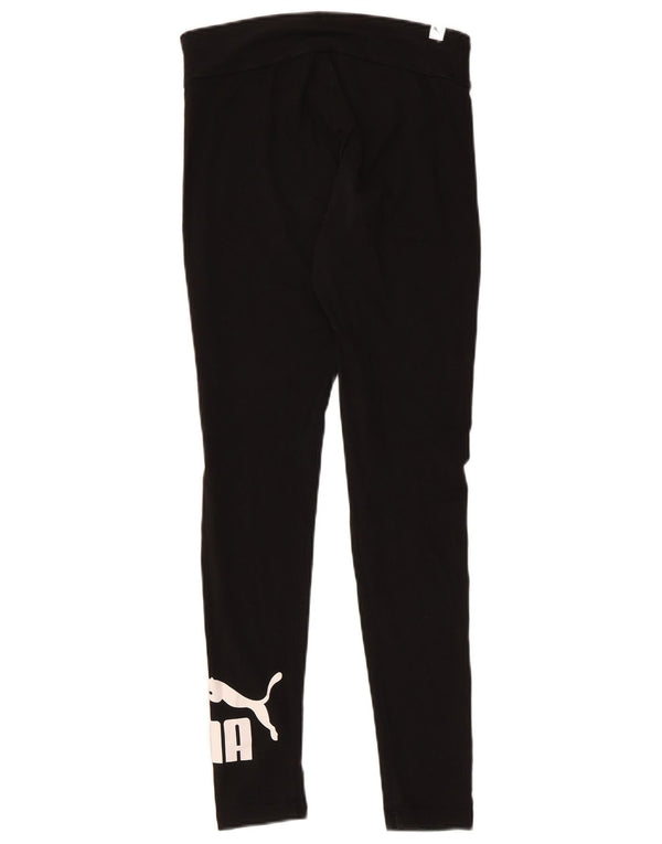 Puma Grafiske Leggings til kvinder UK 12 Medium Sort Bomuld