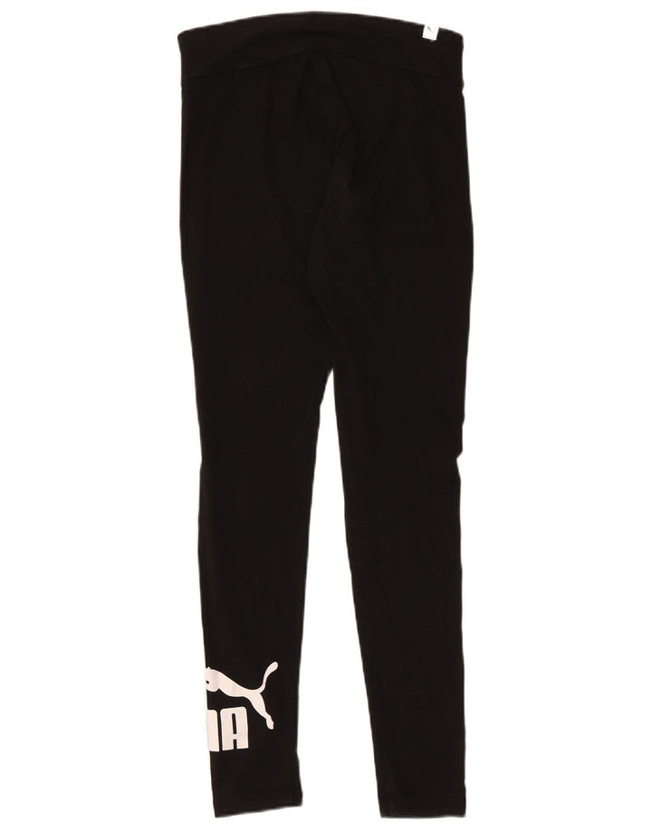 Puma Grafiske Leggings til kvinder UK 12 Medium Sort Bomuld