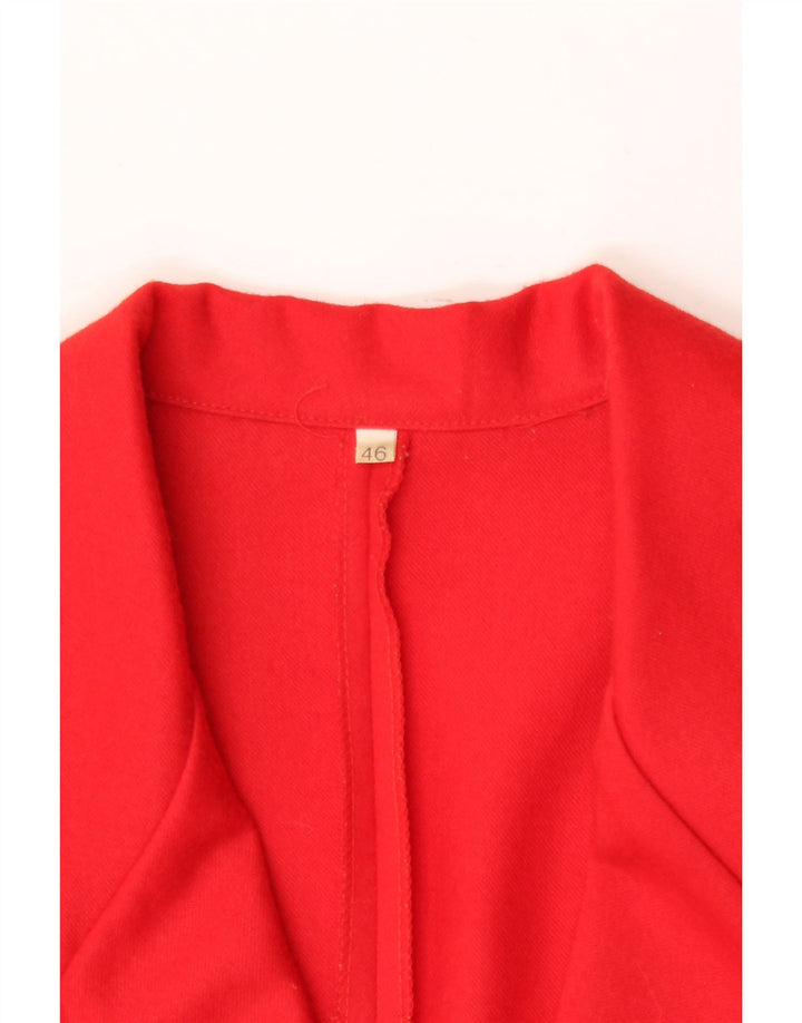 VINTAGE Womens Longline Double Breasted Blazer Jacket IT 46 Large Red Vintage Vintage and Second-Hand Vintage from Messina Hembry 