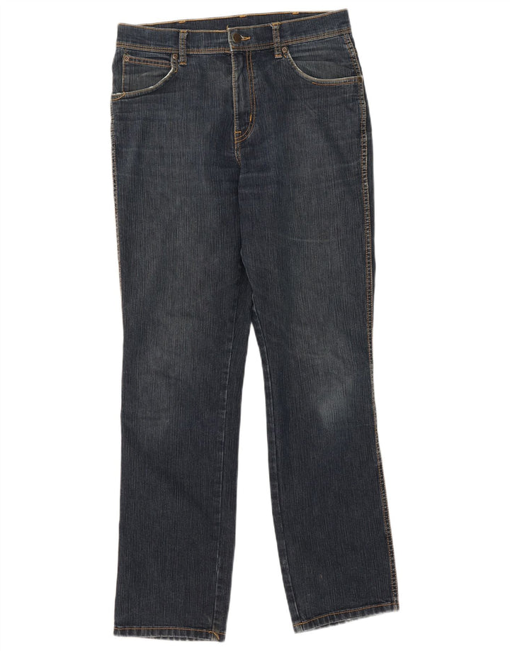 Wrangler Womens Regular Fit Straight Jeans W33 L32 Marineblå Bomuld