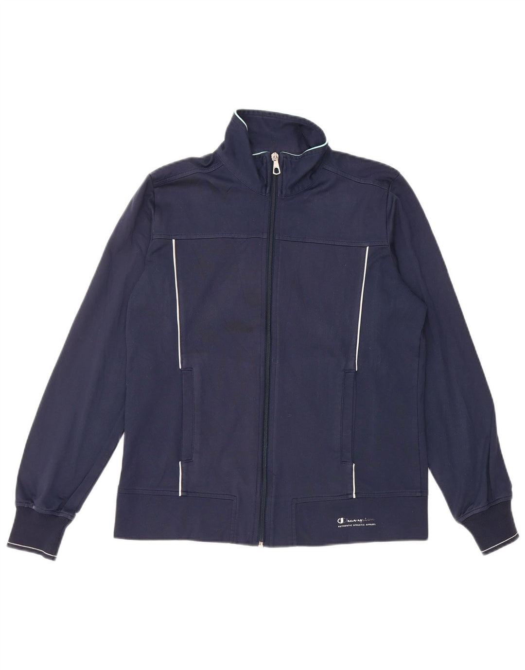 CHAMPION Dame Easy Fit træningsdragt Topjakke UK 10 Small Navy Blue