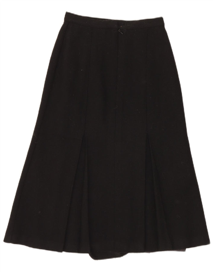 St Michael Dame A-Line nederdel UK 10 Small W24 Black Wool