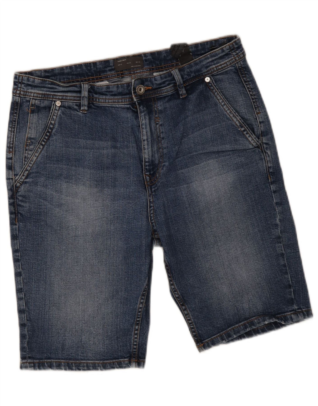 Zara Herre Denim Shorts EU 42 Large W32 Blå
