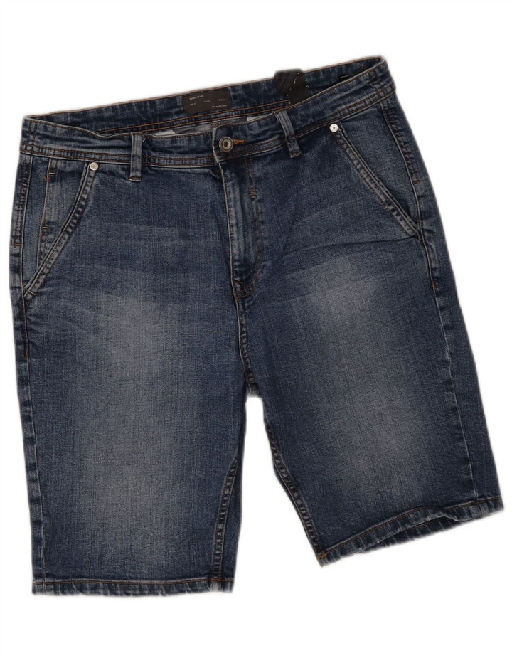 Zara Herre Denim Shorts EU 42 Large W32 Blå