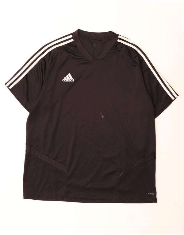 Adidas Herre Climacool T-Shirt Top XL Sort Polyester