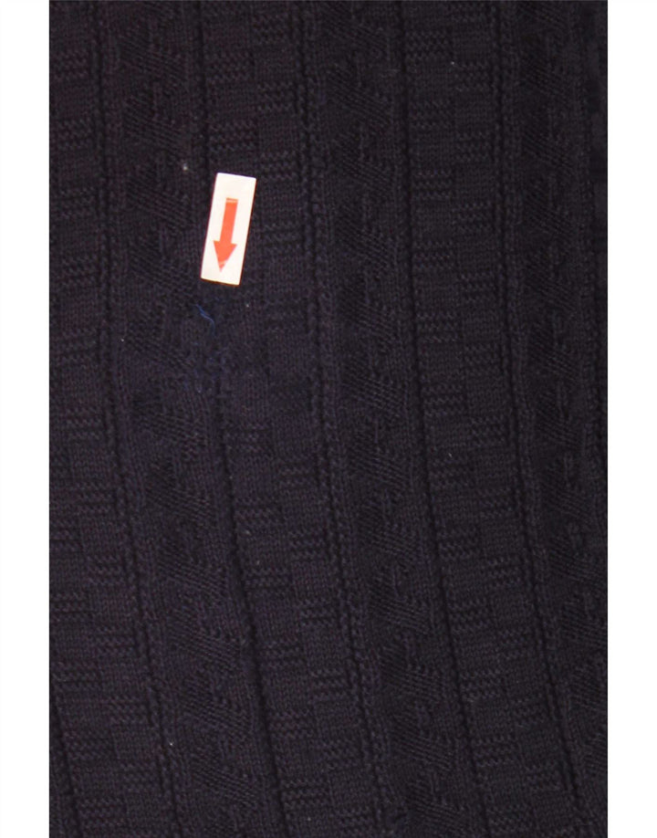 Il Granchio Herre V-hals trøje Sweater Large Navy Blue Colourblock