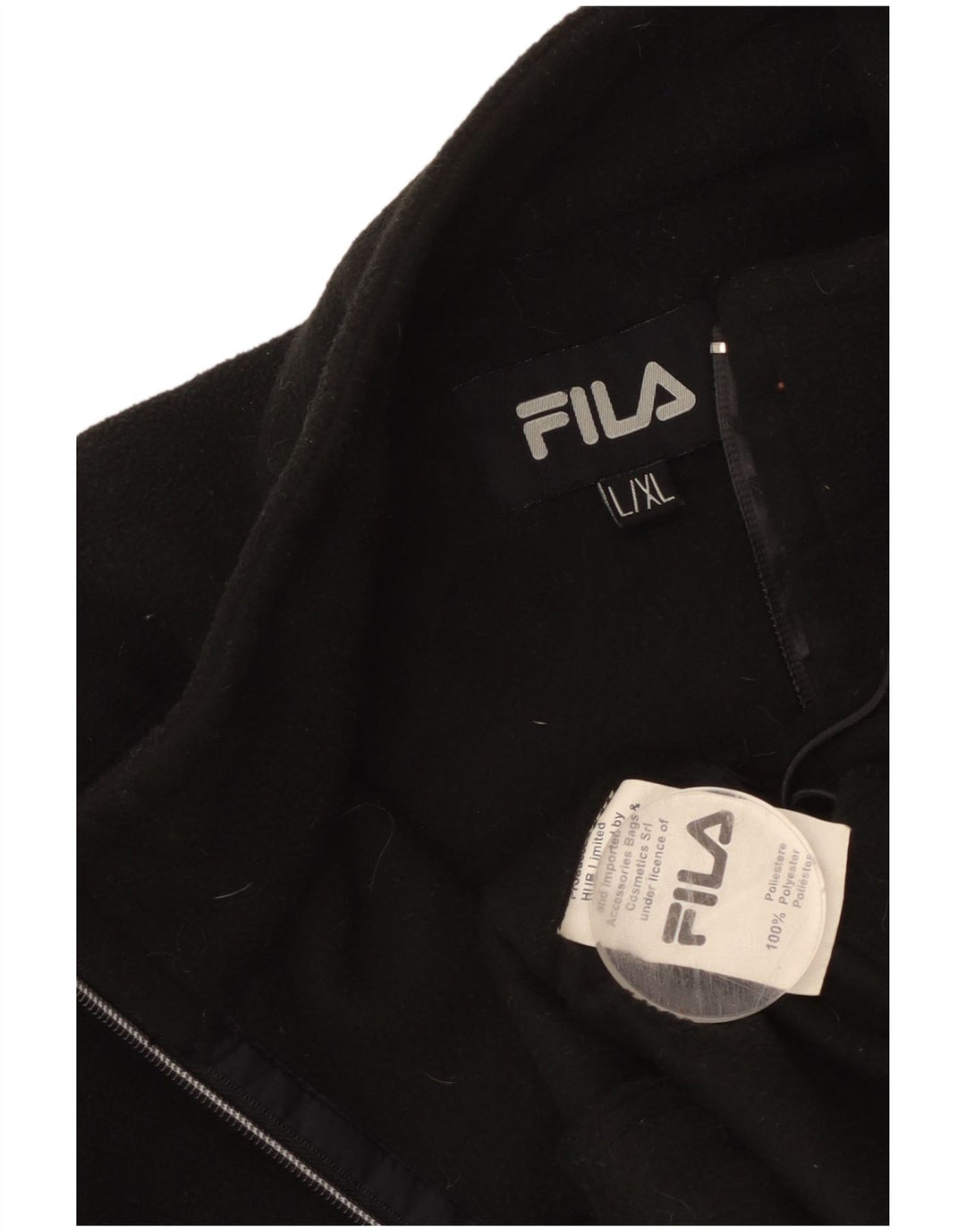FILA Fleecejakke til mænd UK 40 Stor Sort Polyester