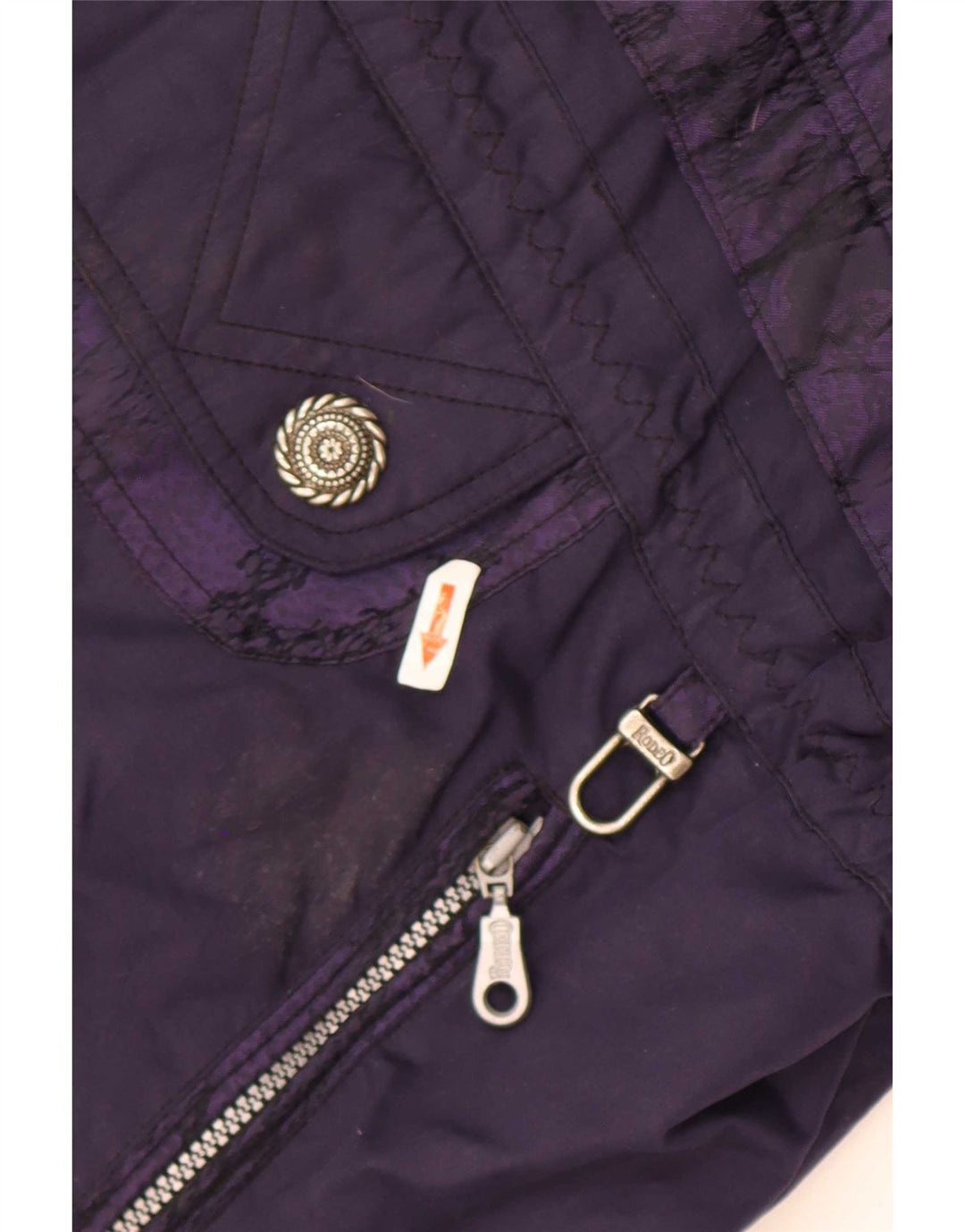 Rodeo Dame Hætte Oversized Anorak Jacket UK 16 Large Purple Polyester