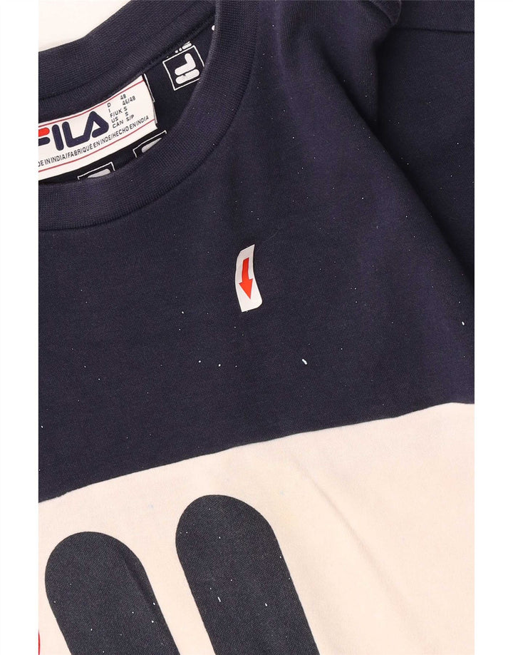 Fila Herre grafisk T-shirt Top Lille flerfarvet Colourblock Bomuld