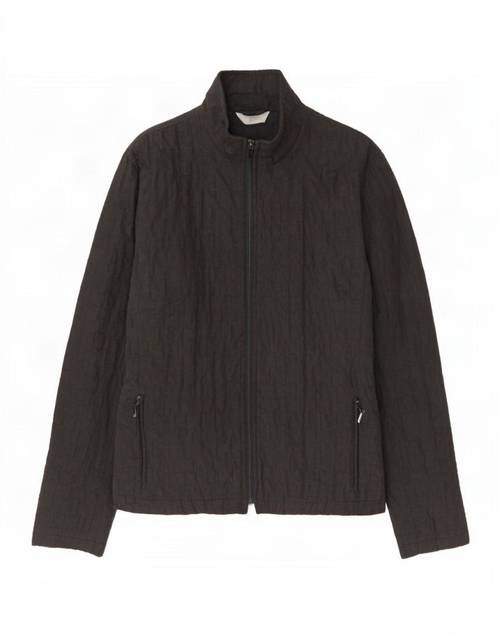 Marks & Spencer Quiltet jakke til kvinder UK 14 Medium Grey Polyester
