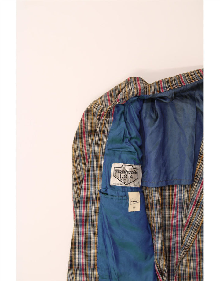 VINTAGE Mens 2 Button Blazer Jacket UK 38 Medium Multicoloured Check Vintage Vintage and Second-Hand Vintage from Messina Hembry 