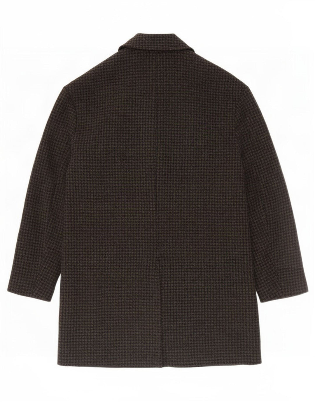 Zara oversize overfrakke til kvinder UK 6 XS Sort Houndstooth Polyester