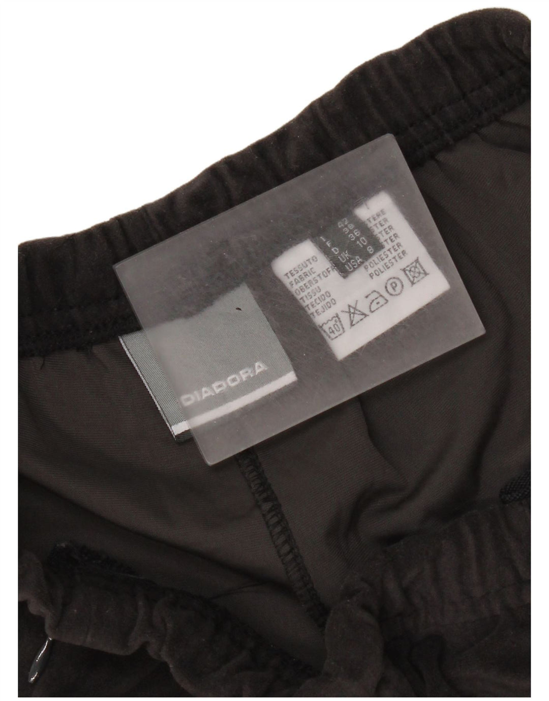 Diadora Dame Velour Træningsdragt Bukser UK 10 Small Grå Polyester