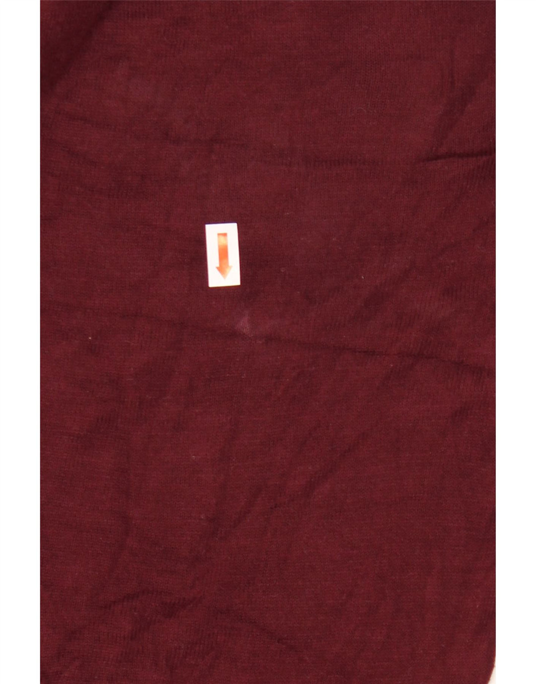 ZARA Womens Crop Boat Neck Jumper Sweater UK 16 Large Burgundy Viscose