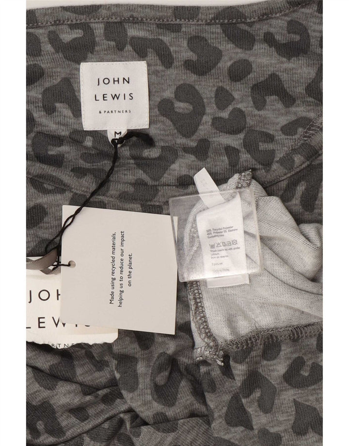 John Lewis Dame Sweatshirt Jumper UK 14 Medium Grey Animal Print