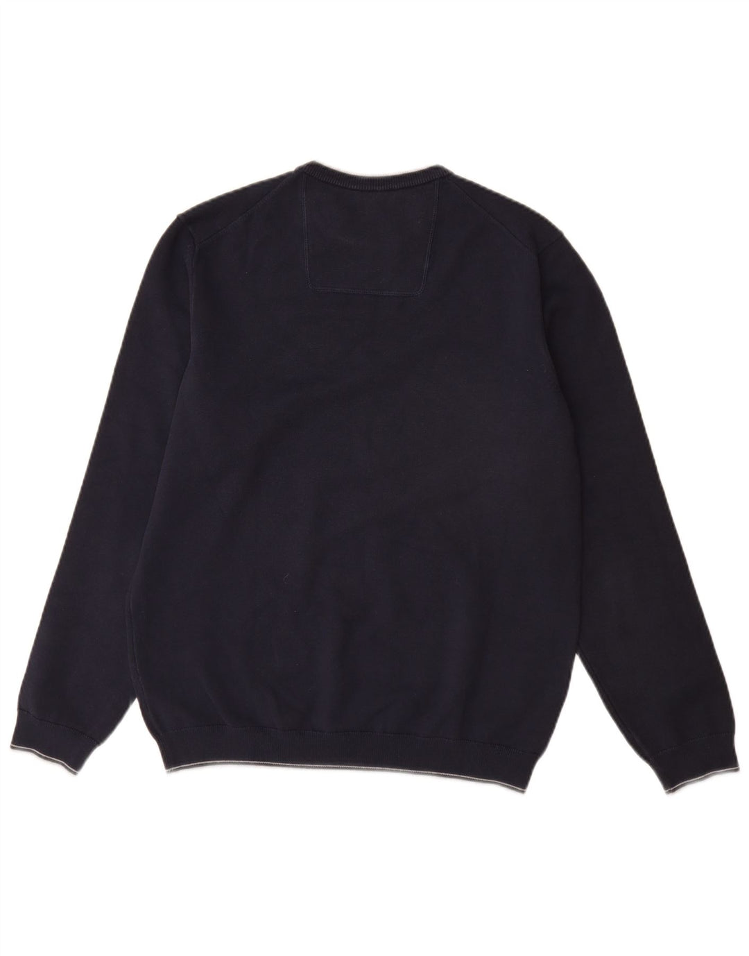 HUGO BOSS Herre sweater med rund hals, stor marineblå bomuld