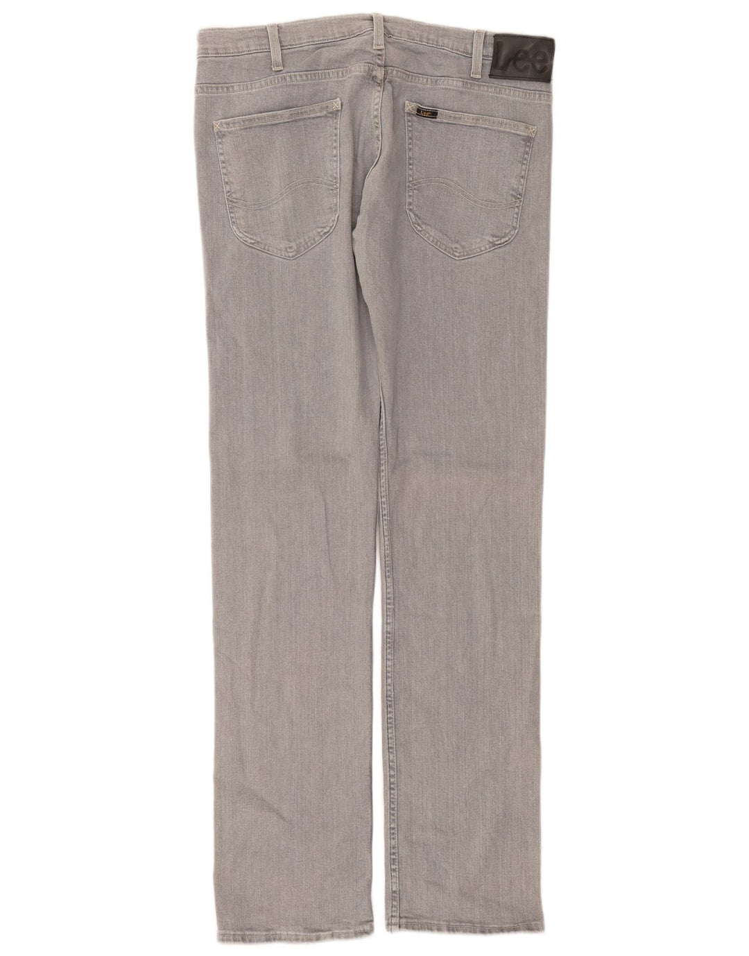 Lee Mens Powell Straight Jeans W34 L34 Grå Bomuld