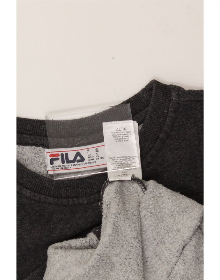 FILA Womens Sweatshirt Jumper UK 18 XL Grey Cotton Vintage Fila and Second-Hand Fila from Messina Hembry 