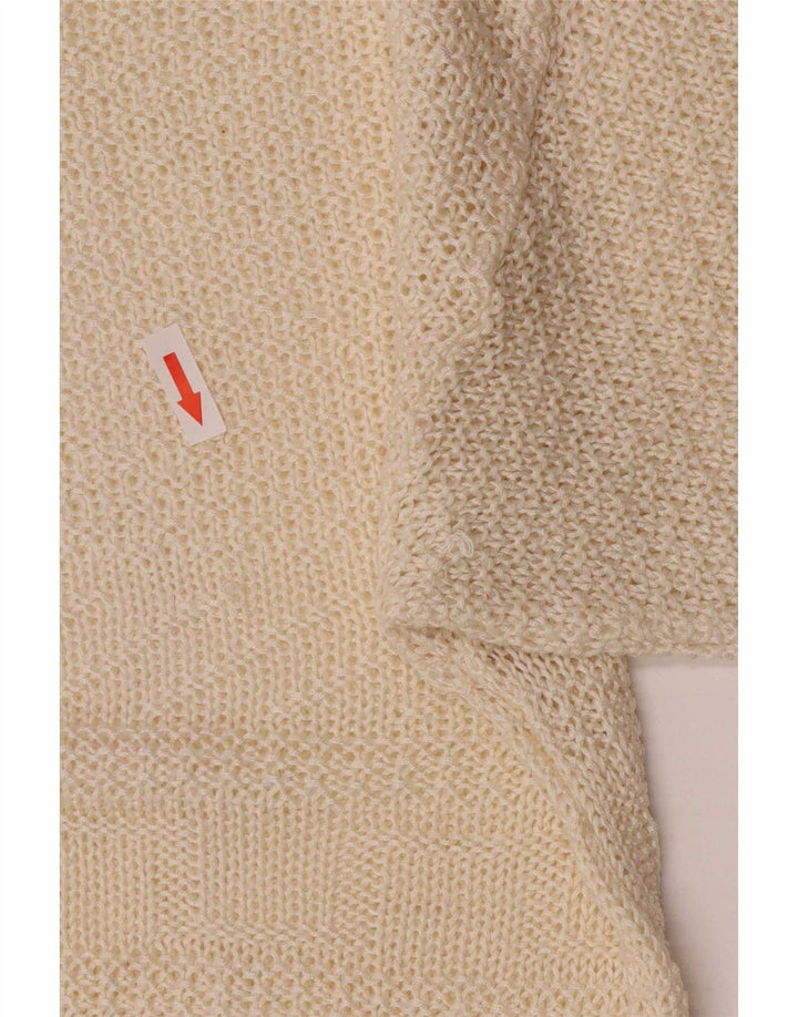 Vintage Womens Regular Fit Jumper Sweater UK 12 Medium Off White