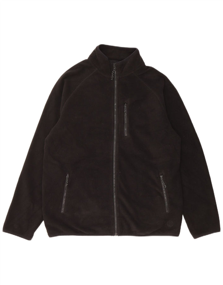 Marks & Spencer Herre Fleecejakke UK 42 XL Sort Polyester