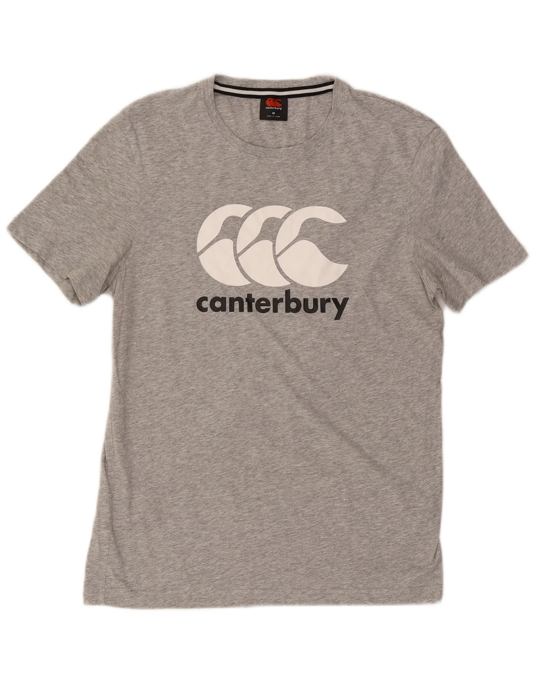 CANTERBURY Herre grafisk T-shirt top mellemgrå bomuld