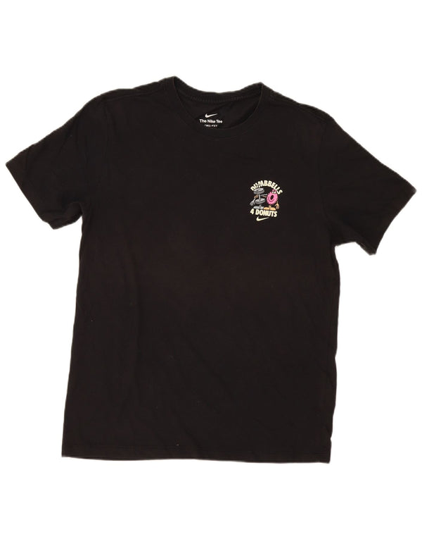 Nike Herre Dumbbells Donuts Grafisk T-shirt Top Medium Sort Bomuld