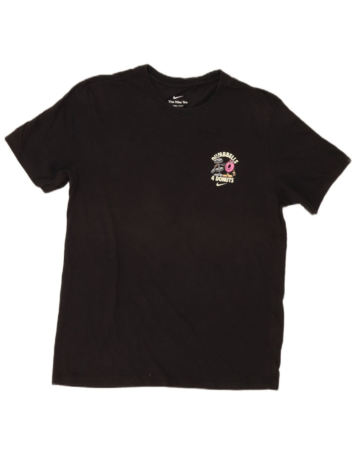 Nike Herre Dumbbells Donuts Grafisk T-shirt Top Medium Sort Bomuld