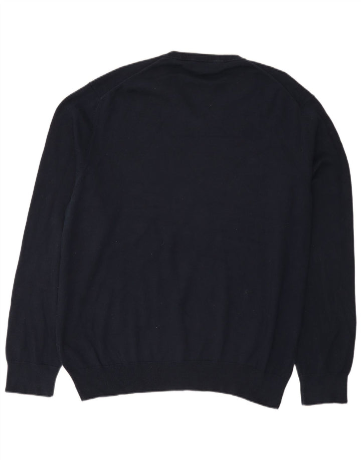 Marks & Spencer Herre V-hals sweater 2XL marineblå bomuld