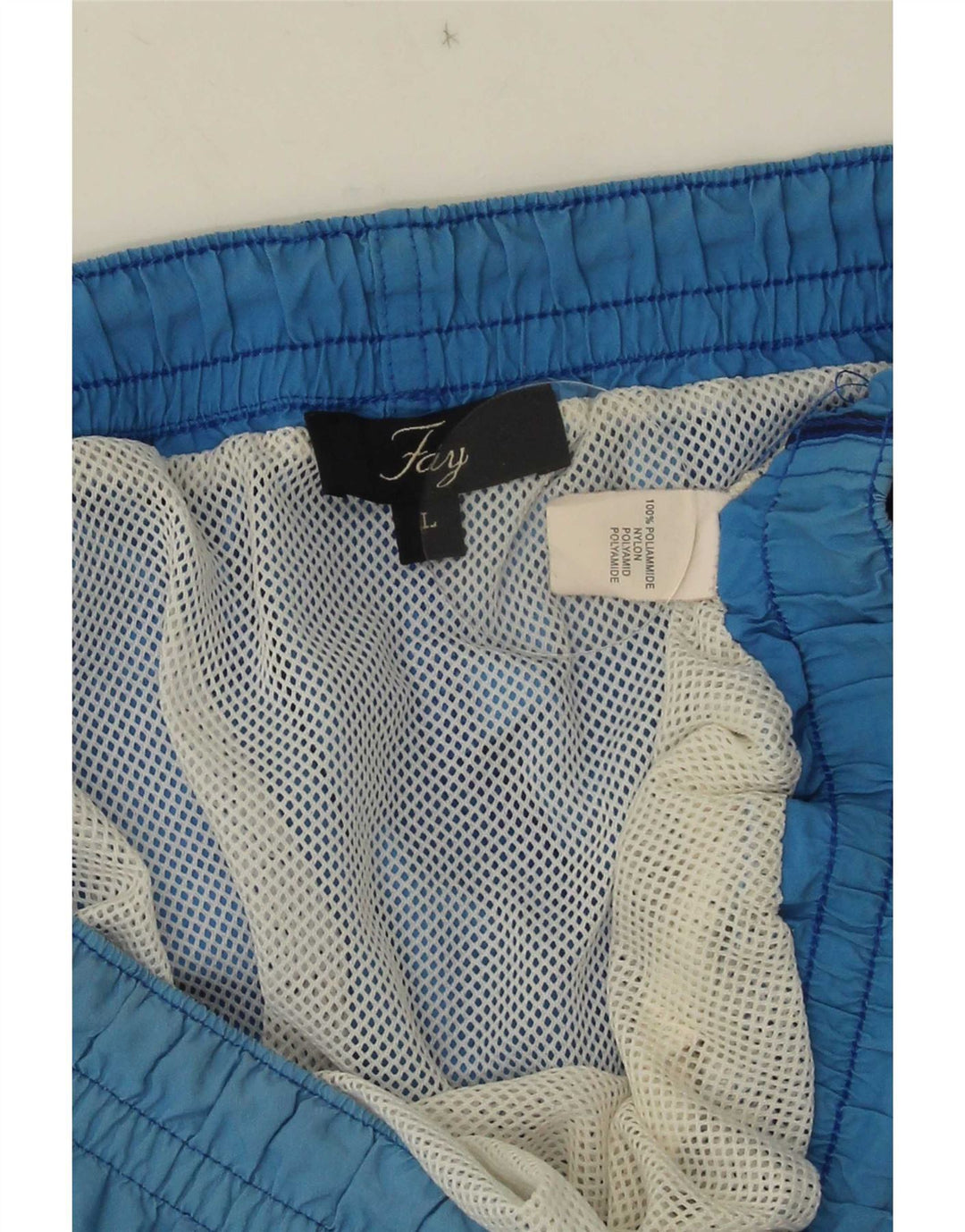 Fay Herre badeshorts store blå polyamid