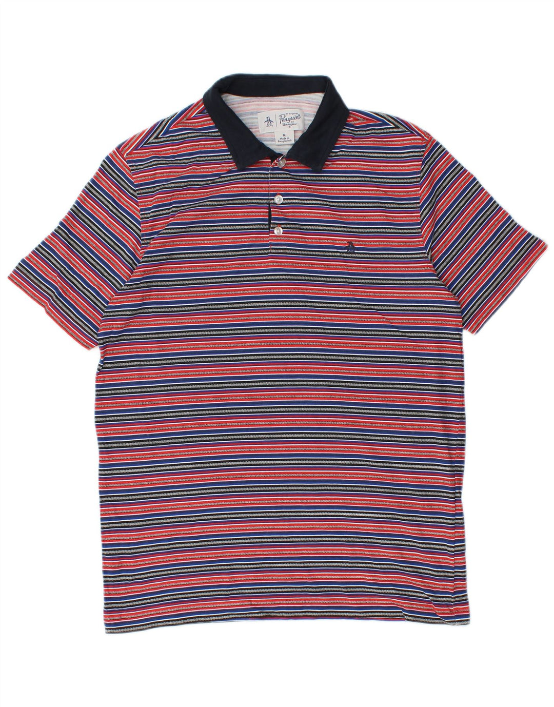 Penguin Herre poloshirt Medium flerfarvet stribet bomuld