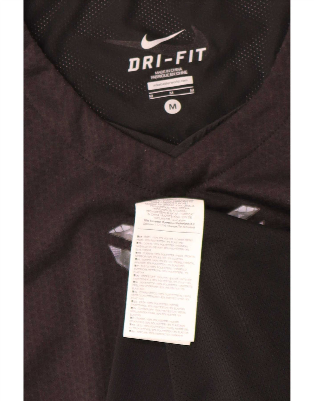 Nike Herre grafisk vest Top Medium Sort Polyester Sports