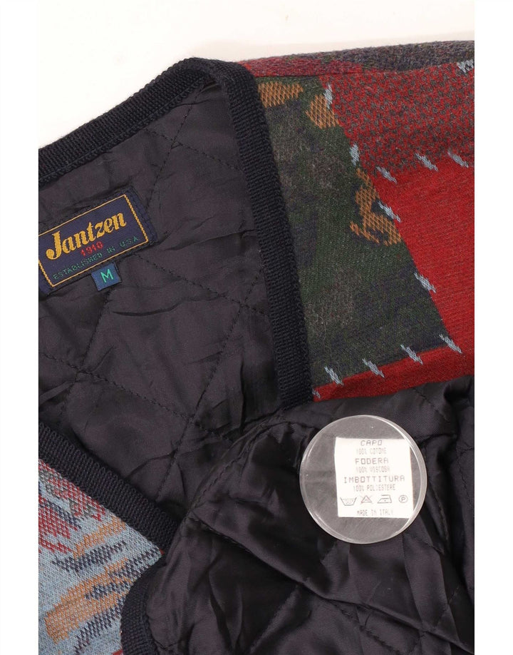Jantzen Mens Winter Gilet UK 38 Medium Multicolored Patchwork Novelty