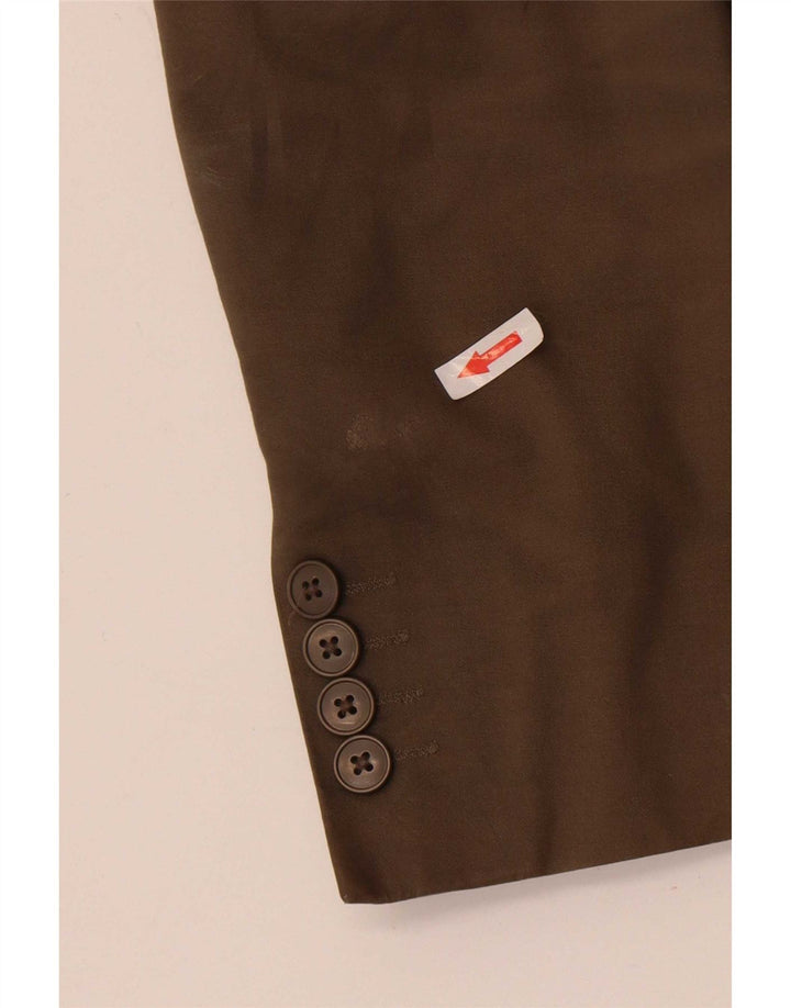 Marks & Spencer Herre 2-knaps blazerjakke UK 40 Medium Khaki Bomuld