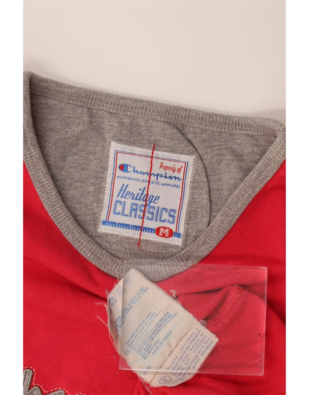 Champion Womens Heritage Classics Grafisk T-Shirt Top UK 12 Medium Red