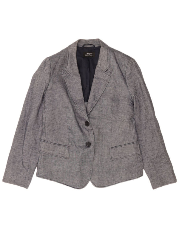 Marks & Spencer Dame Autograph Blazer Jacket UK 14 Large Navy Blue