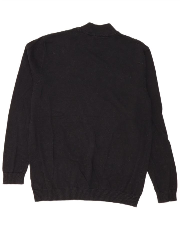 Jack & Jones Herre Turtle Neck Jumper Sweater Stor Sort Bomuld