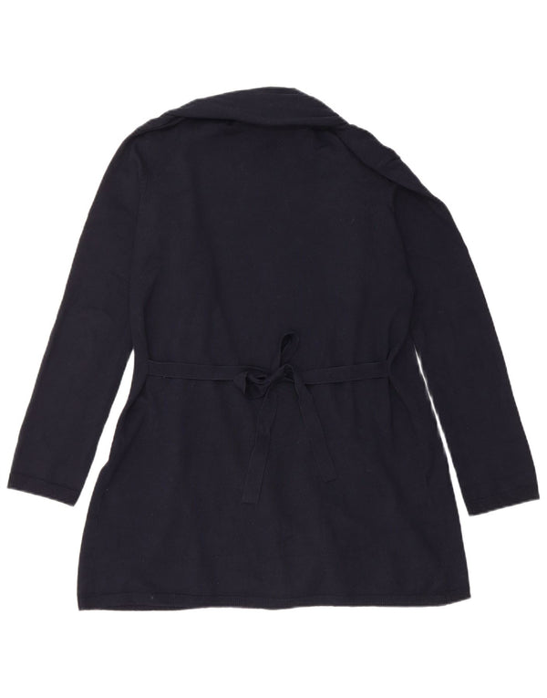 Zara Womens Open Cardigan Sweater UK 10 Small Navy Blue Viscose