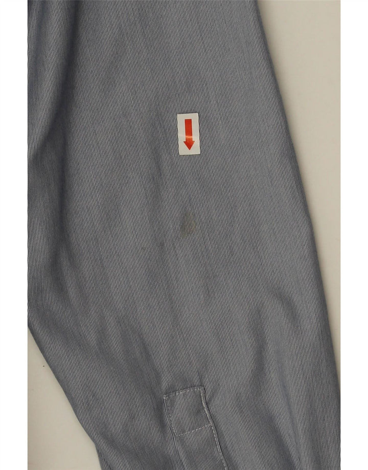 Calvin Klein Herre Tætsiddende Skjorte Størrelse 39 15 1/2 Medium Blå Tynd Stribet