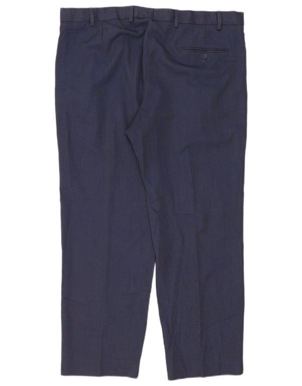 Marks & Spencer Straight Suit bukser til mænd W40 L29 Marineblå polyester
