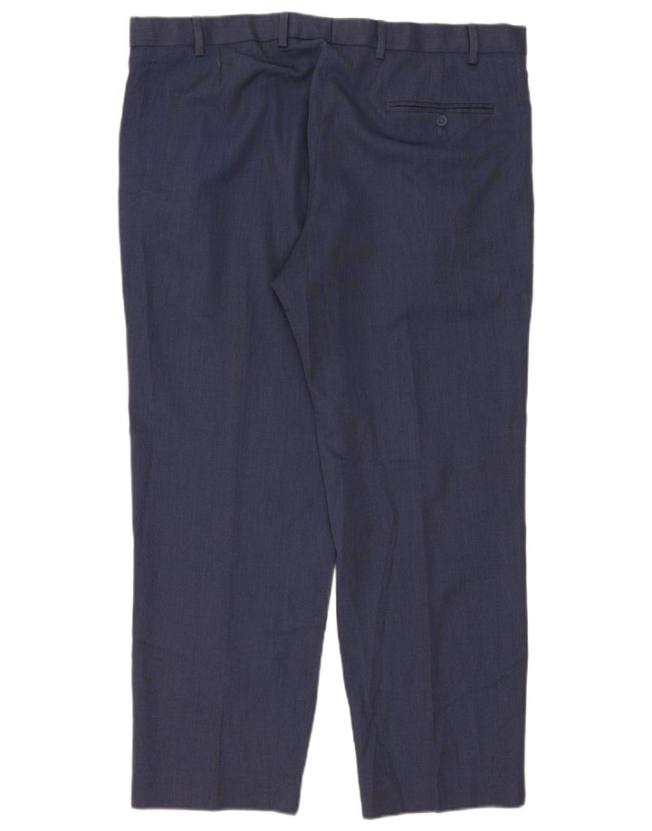 Marks & Spencer Straight Suit bukser til mænd W40 L29 Marineblå polyester