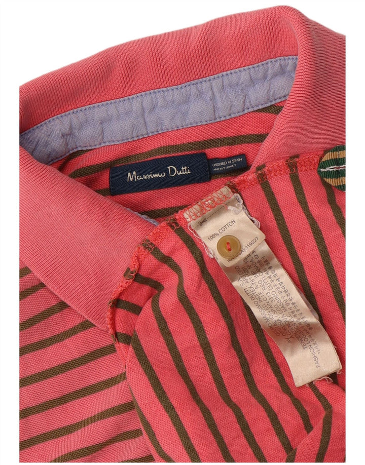 Massimo Dutti Herre poloshirt Medium Pink Stribet Bomuld