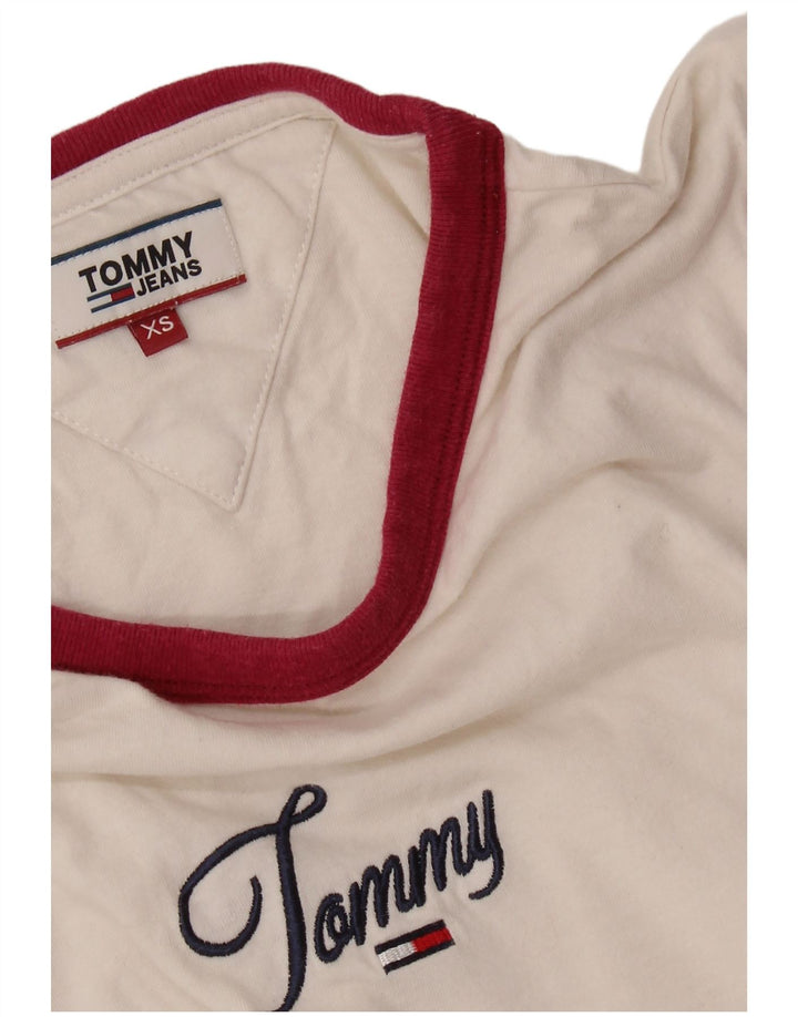 TOMMY HILFIGER Grafisk T-shirt top til kvinder DK 6 XS Hvid
