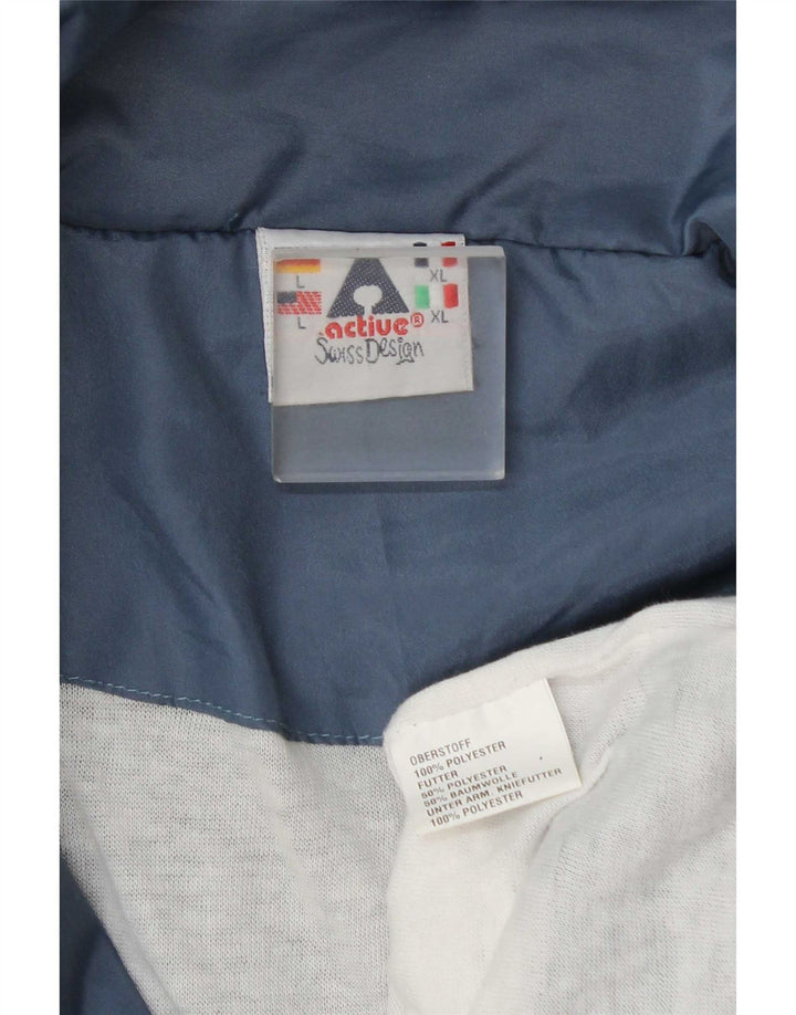 Aktiv træningsdragt til mænd Topjakke XL Marineblå Colourblock Polyester