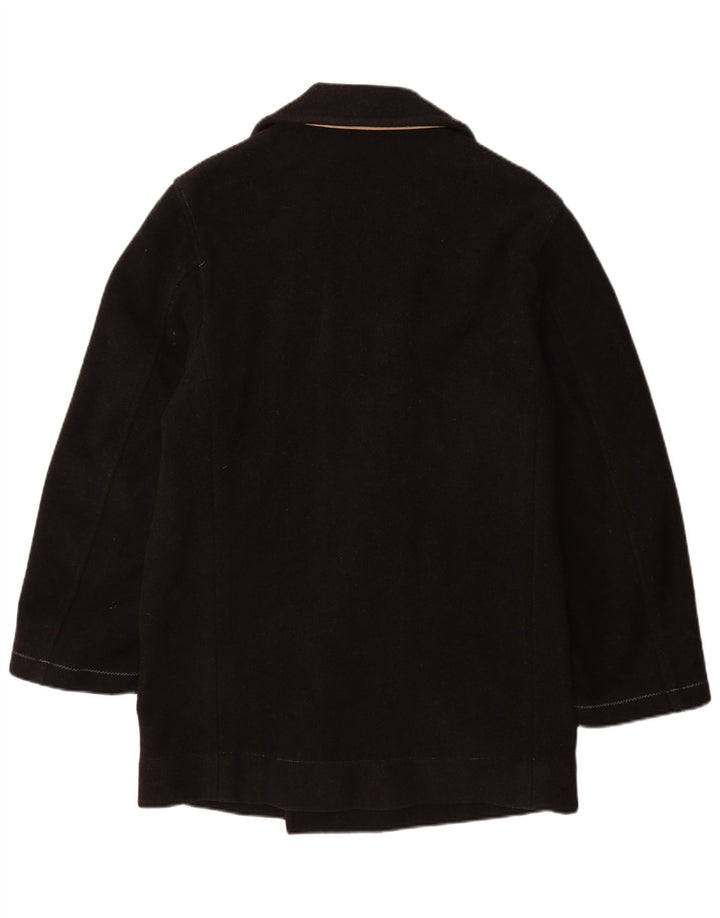 Murphy & Nye Herre Sailwear Double Breasted Coat UK 40 Large Black Wool